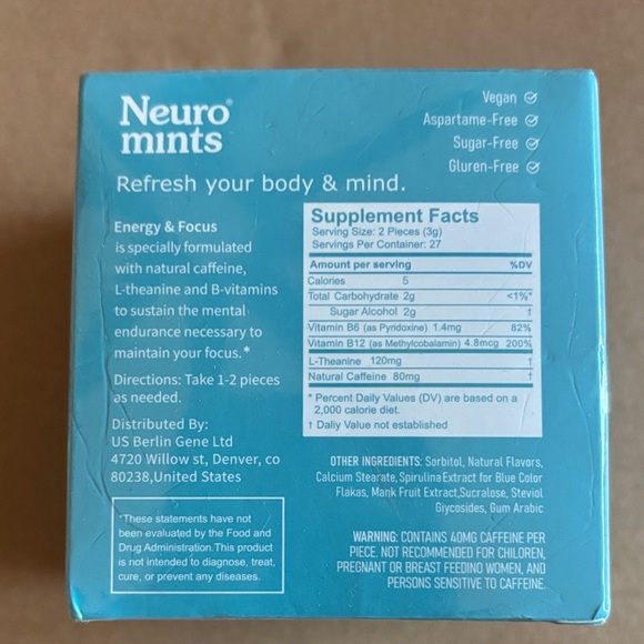 Energy & Focus Mints - Blue - Picture 2 of 5